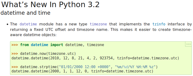 What's new in Python 3.2 excerpt